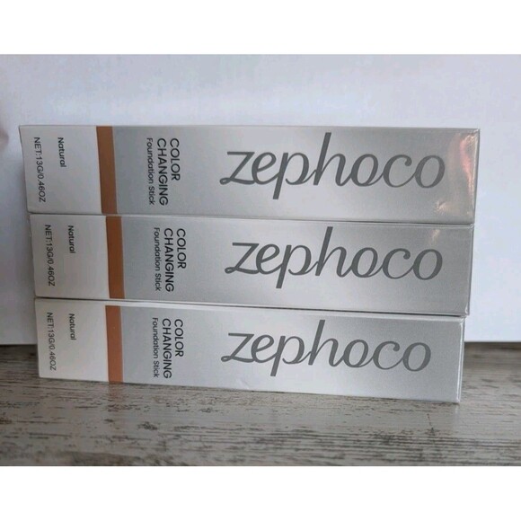 Zephoco Other - 3x Zephoco Color Changing Foundation Stick Natural 13g NEW SEALED Exp 2028